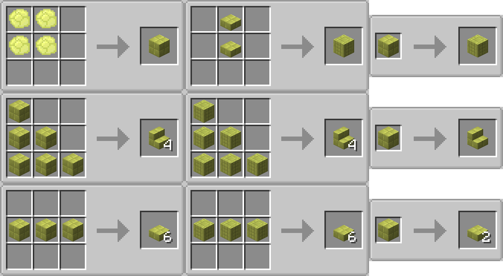 Fluo blocks recipes